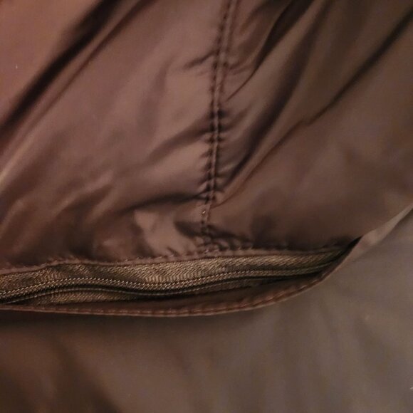 Calvin Klein Vintage Chocolate Brown Detachable Hood Down Jacket Size XL - Picture 4 of 7
